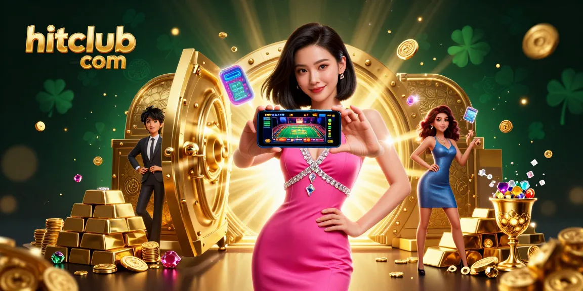 Experience dynamic gaming action with hitclub com, showcasing a live dealer game under shimmering treasures.