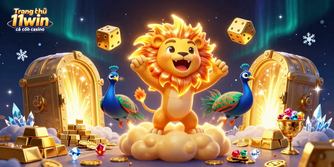 Experience thrilling winnings on Trang chủ 11win cá cược casino in this vibrant 3D casino scene.