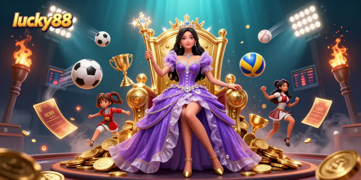 Experience thrilling action at lucky88 with a stunning casino scene featuring games and golden treasures.