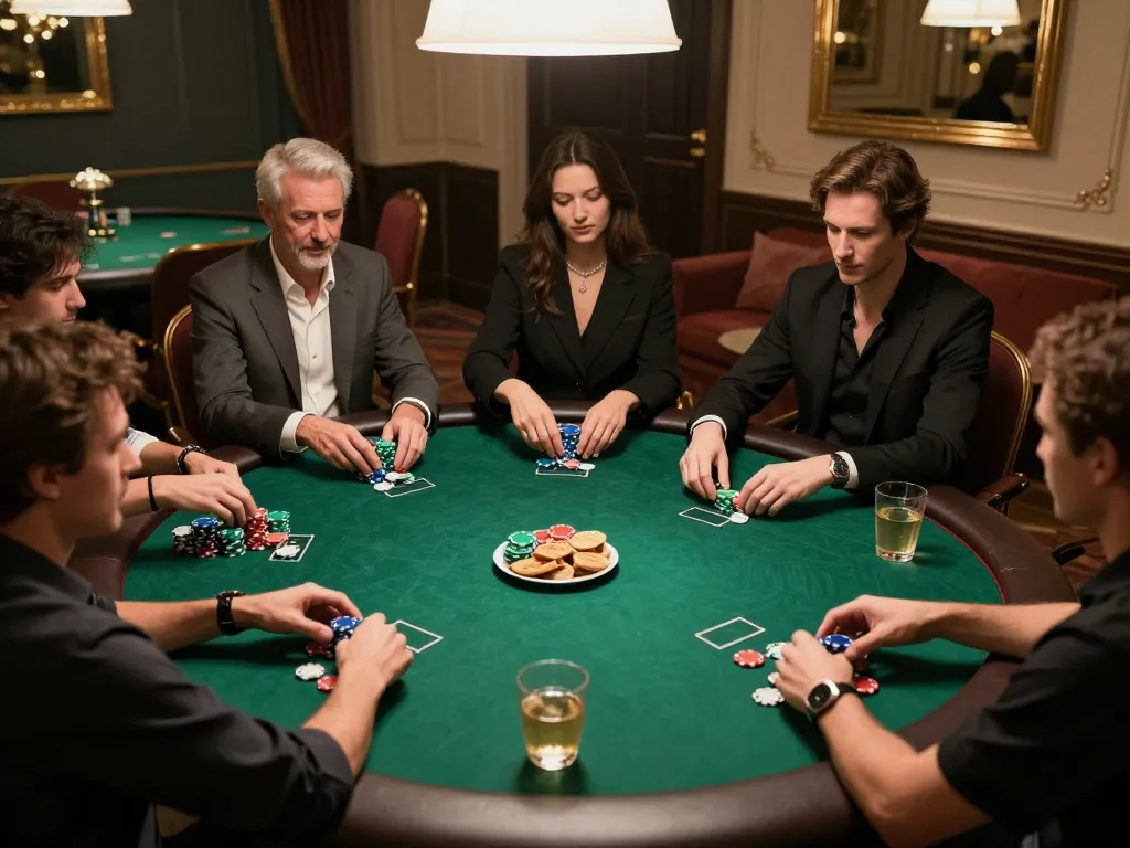 Engaging players at a poker table during đăng ký cm88, showcasing strategic gameplay and competitive atmosphere.