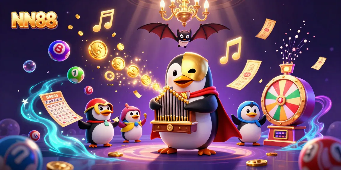 Win big at NN88 with exciting lottery games and dazzling prizes in an immersive casino scene.