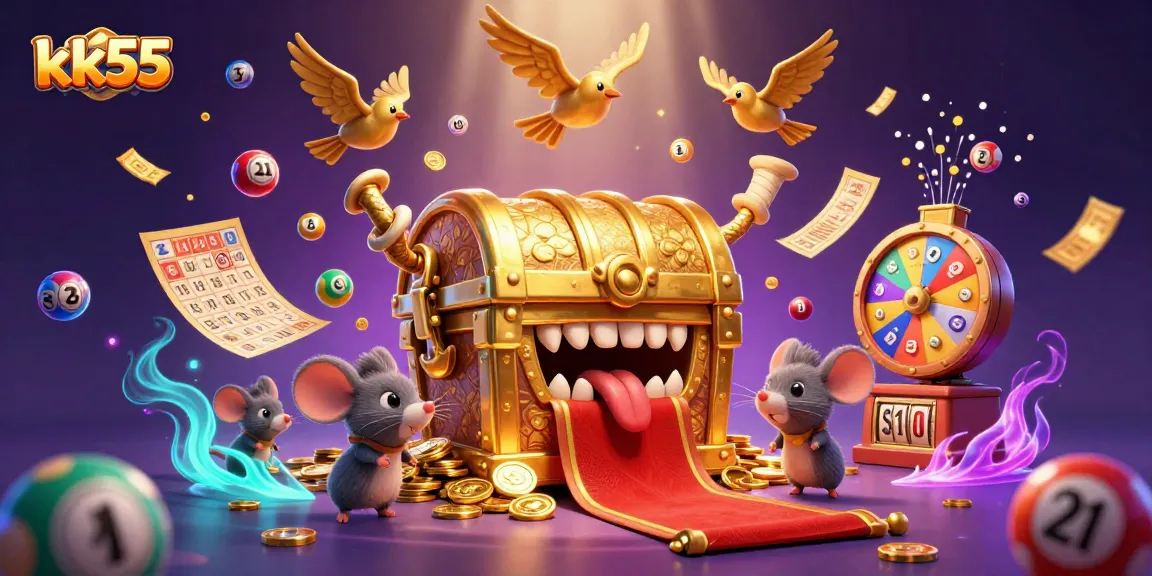 Engage with the excitement of kk55's thrilling gambling atmosphere featuring golden treasures and dynamic games.