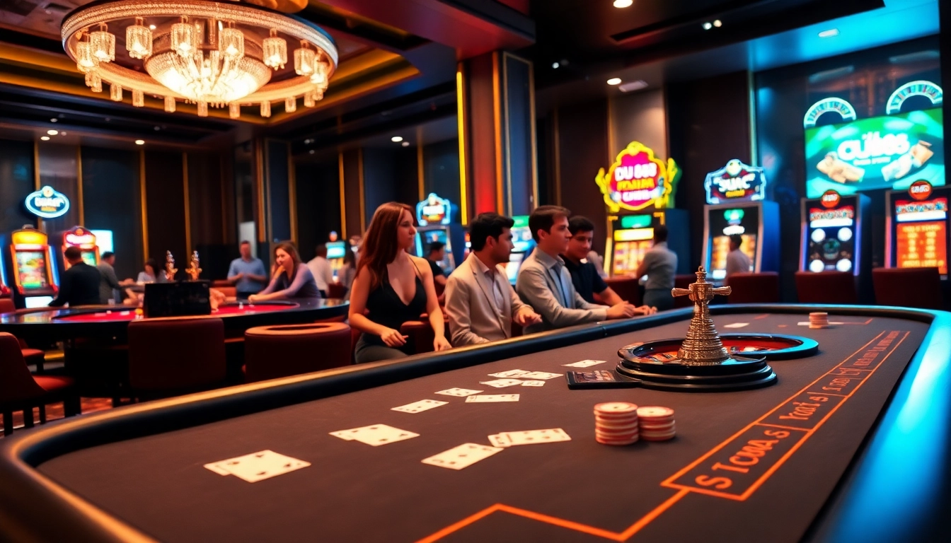 Players enjoying a vibrant gaming atmosphere at du88.com casino.