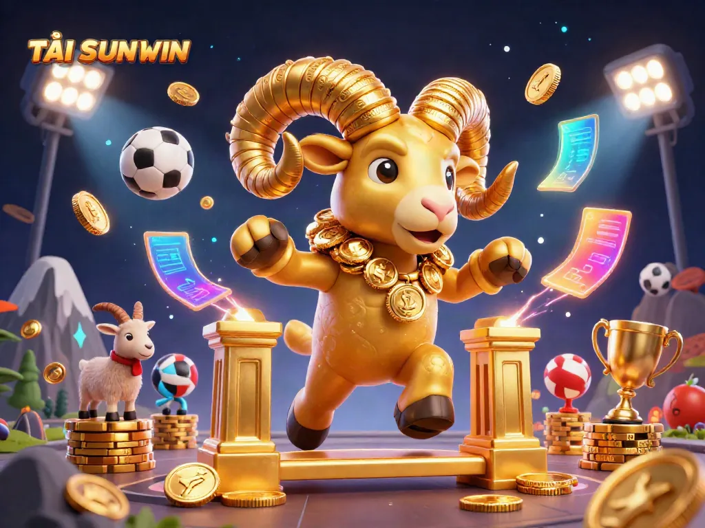 Join the gaming excitement with TẢI SUNWIN's vibrant casino adventures featuring golden ram and dynamic sports elements.