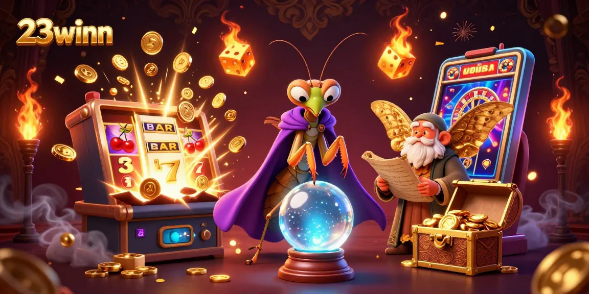 Experience the magic of casino wins with 23winn's vibrant 3D fortune teller scene.