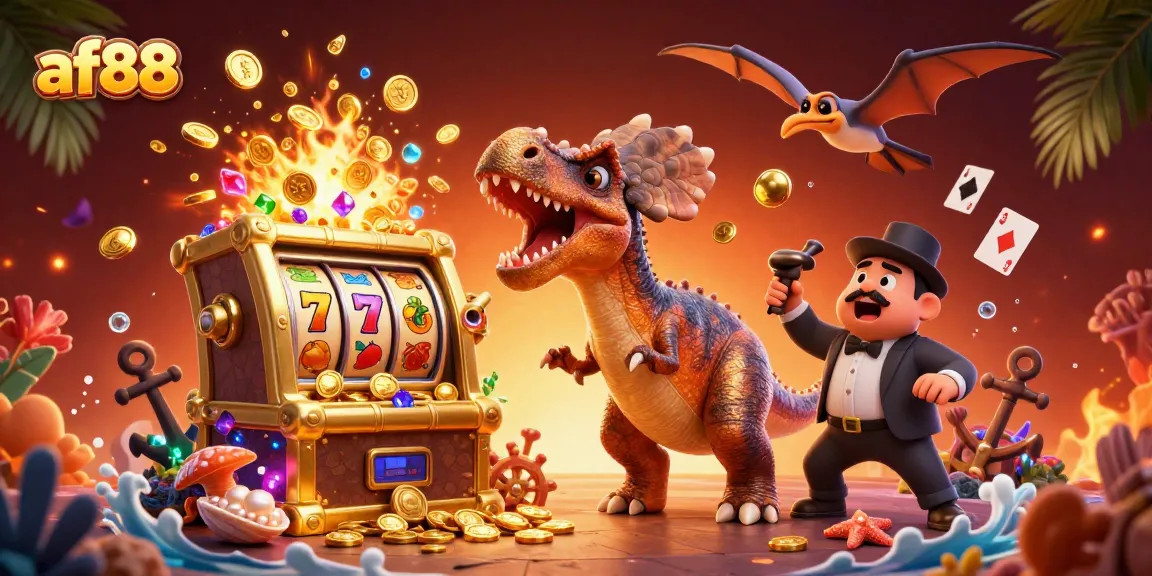 Experience the excitement of af88 with thrilling slot action as creatures celebrate jackpot wins.