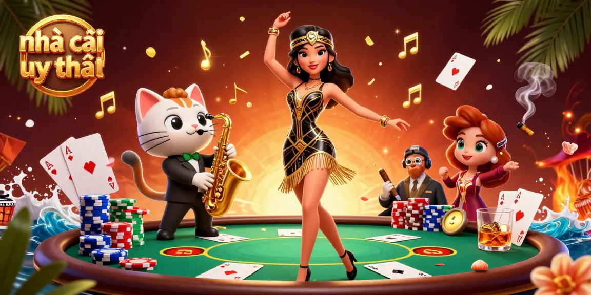 Engage with nhà cái uy tín through an immersive casino scene showcasing vibrant gaming elements and fun.