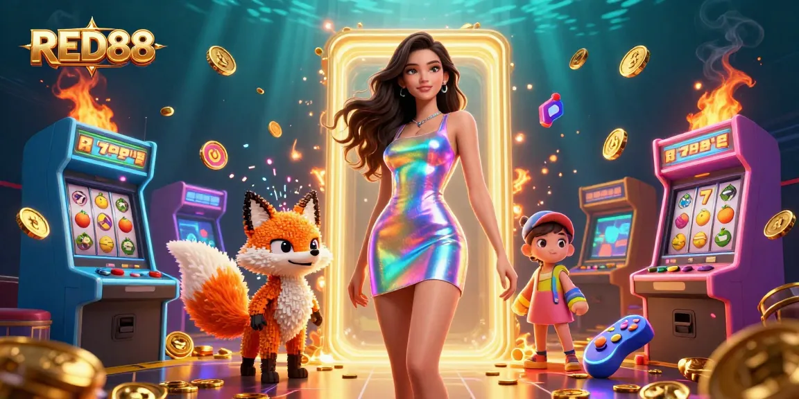 Experience vibrant slot gaming at RED88 with stunning characters and dynamic game elements.